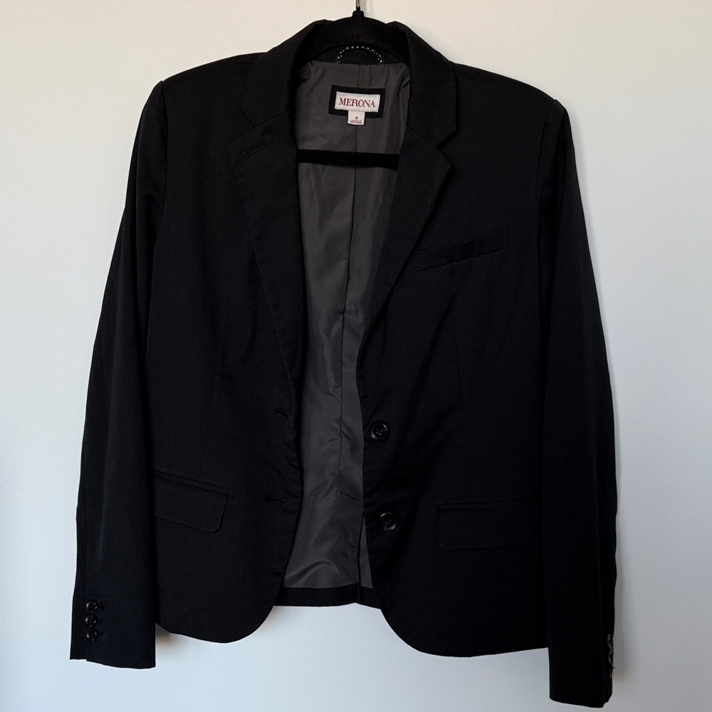 Merona Women's Elegant Black Suit Jacket